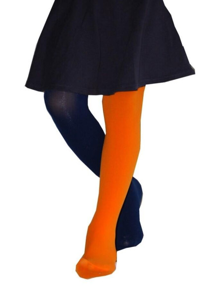 Collant Bicolore orange bleu Enfant