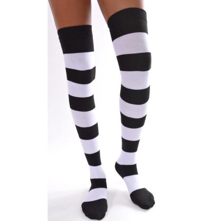 Jambières coton noires et blanches
