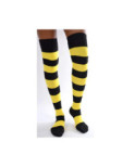 Jambières coton rayures noires et jaunes