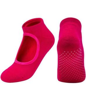  Chaussettes Yoga Ouverte coton bouclette grises
