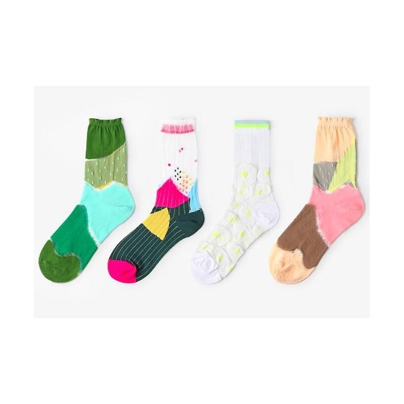 Coffret de chaussettes transparentes tendances