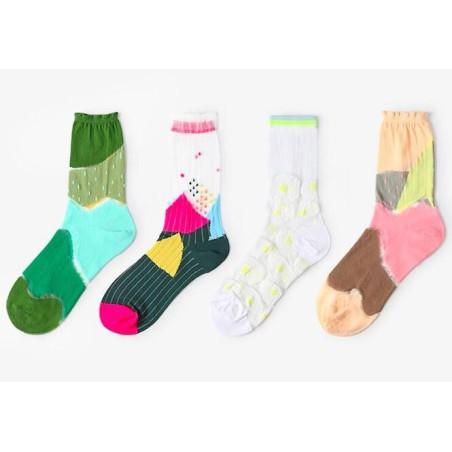 Coffret de chaussettes transparentes tendances