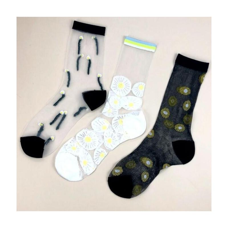 Coffret chaussettes transparentes tendance noires