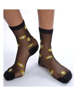 Coffret chaussettes transparentes tendance noires