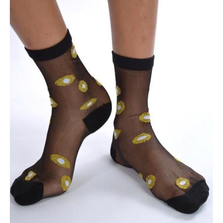 Coffret chaussettes transparentes tendance noires