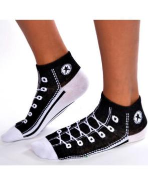 socquette converse coton sympa noire