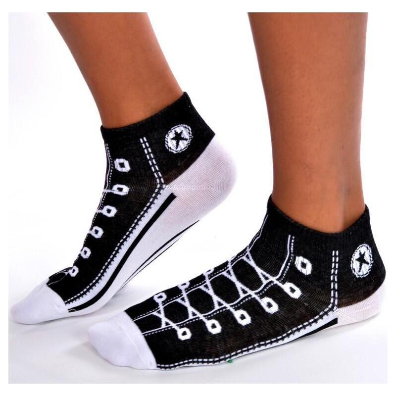 socquette converse coton sympa noire