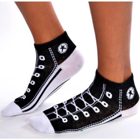 socquette converse coton sympa noire