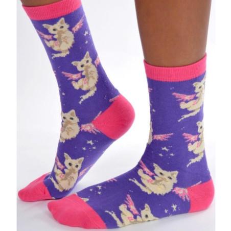 chaussettes petits chatons anges