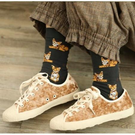 Chaussettes chat tigré délire