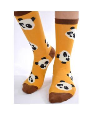 Chaussettes moutarde Pandas
