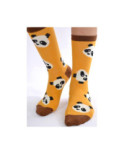 Chaussettes moutarde Pandas