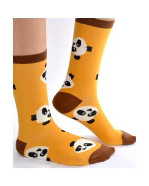 Chaussettes moutarde Pandas