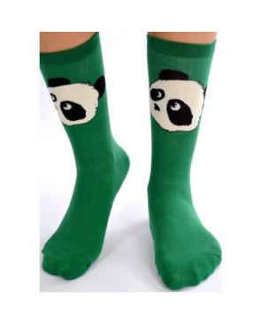 Chaussettes vertes pandas