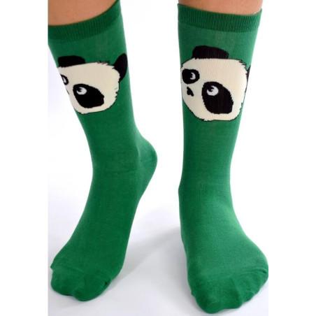 Chaussettes vertes pandas
