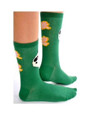 Chaussettes vertes pandas