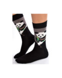 Chaussettes grises pandas