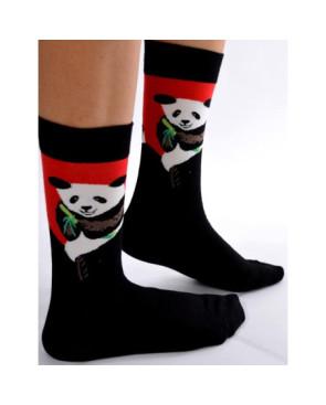 Chaussettes rouges pandas