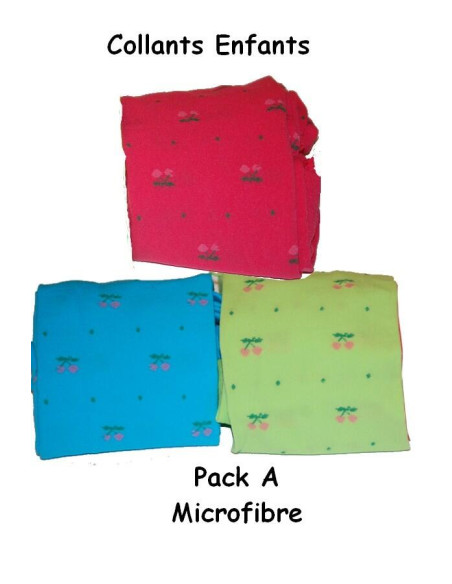 Collant enfant imprimé cerises lot A