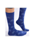 Chaussettes bleues vélos pop art
