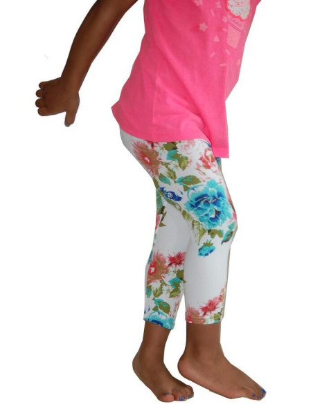 Caleçon a Fleurs enfants blanc