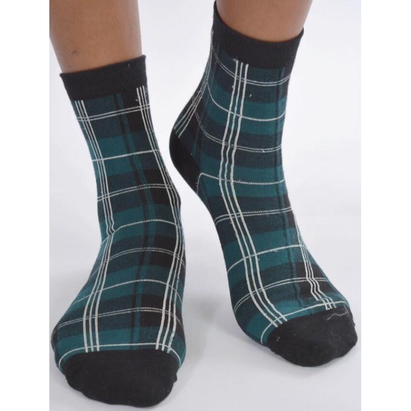Chaussettes Vertes carreaux écossais