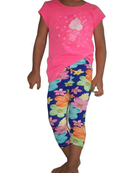 Caleçon a Fleurs enfants bleu