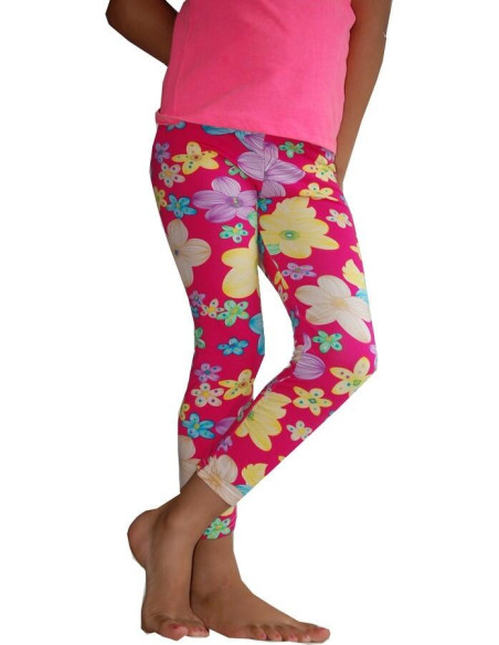 Caleçon a Fleurs enfants fushia