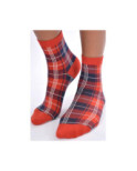 Chaussettes rouges carreaux ecossais