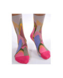 chaussettes Abstraite Psyché-délire rose bleu