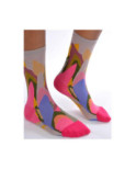 chaussettes Abstraite Psyché-délire rose bleu