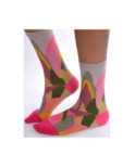 chaussettes Abstraite Psyché-délire rose bleu