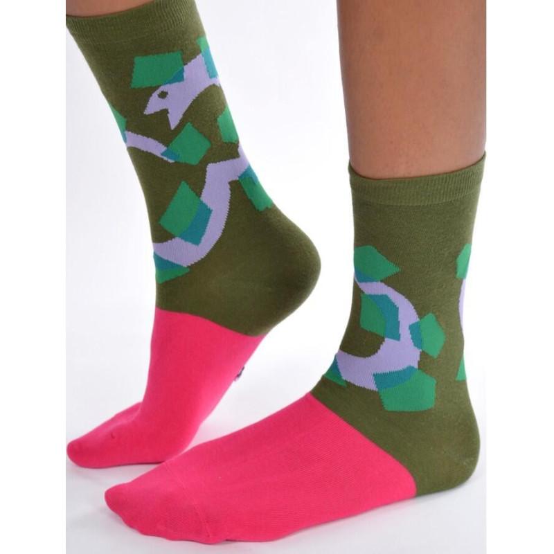 Chaussettes serpent abstrait