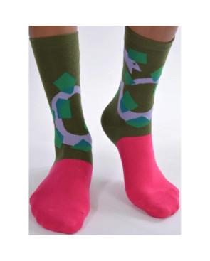 Chaussettes serpent abstrait