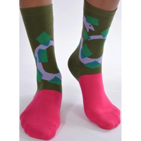 Chaussettes serpent abstrait