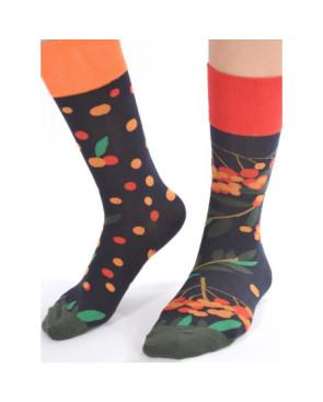 Chaussettes bouquet asymétrique fleuri