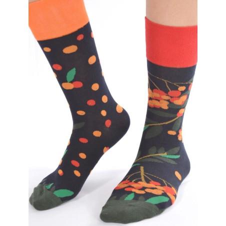 Chaussettes bouquet asymétrique fleuri
