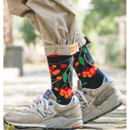 Chaussettes bouquet asymétrique fleuri