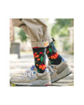 Chaussettes bouquet asymétrique fleuri