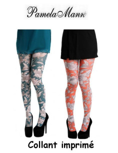 Collant imprimé Pamela Mann fleurs Sketch