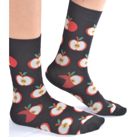 Chaussettes pommes rouges