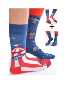 Duo de Chaussettes asymétriques Cirque Mr Fort