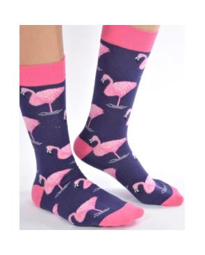 Chaussettes Indigo flamant roses