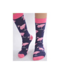 Chaussettes Indigo flamant roses
