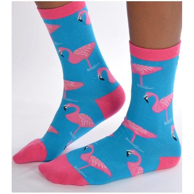 Chaussettes ciel Flamant Roses