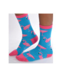Chaussettes ciel Flamant Roses