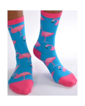 Chaussettes ciel Flamant Roses