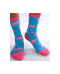 Chaussettes ciel Flamant Roses