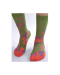Chaussettes Vert Massif Fleuri