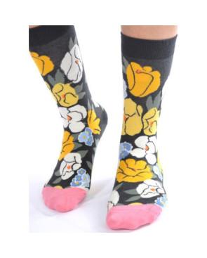Chaussettes nature morte fleurie